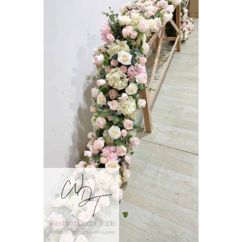 Blush Textured Top Table Arrangement 5.5m - M4