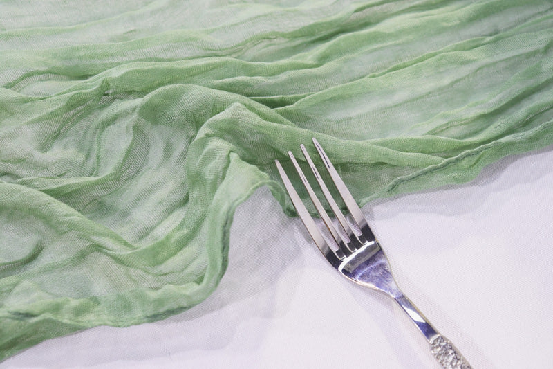Cheesecloth Table Runner - Sage