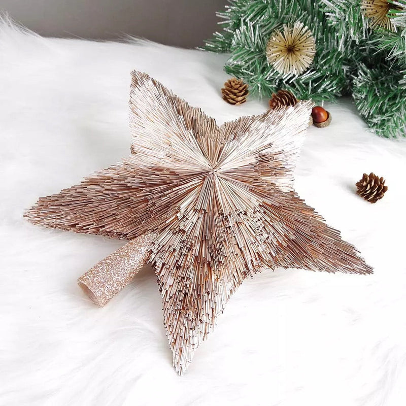 Rose Gold Luxury Christmas Tree Star / Topper - 25cm