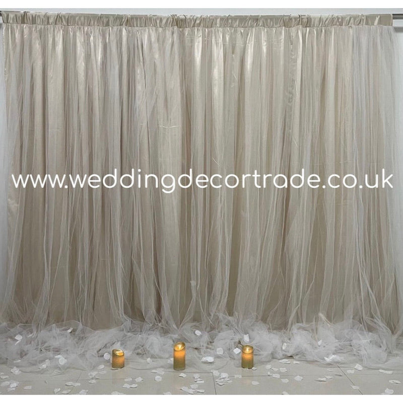 Luxury Backdrop Drape - Nude / Champagne