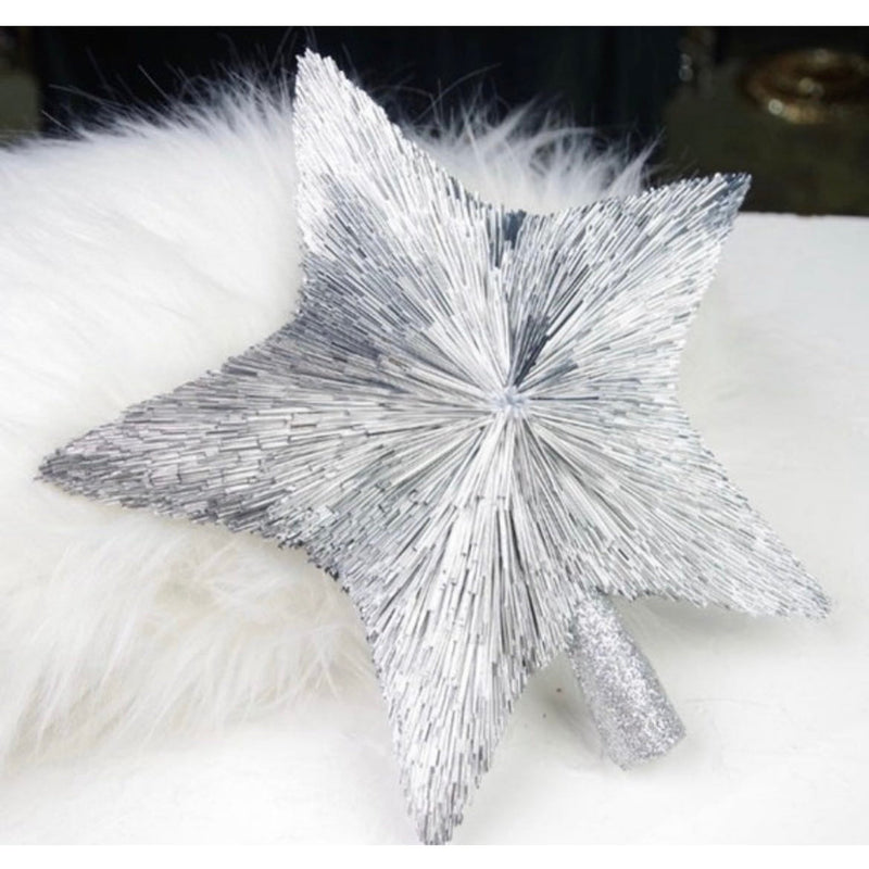 Silver Luxury Christmas Tree Star / Topper - 25cm