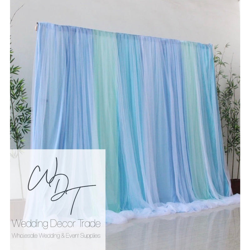 Luxury Backdrop Drape - Mixed Pale Blue and Mint