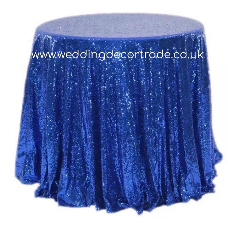 Navy Blue Sequin Table Cloth