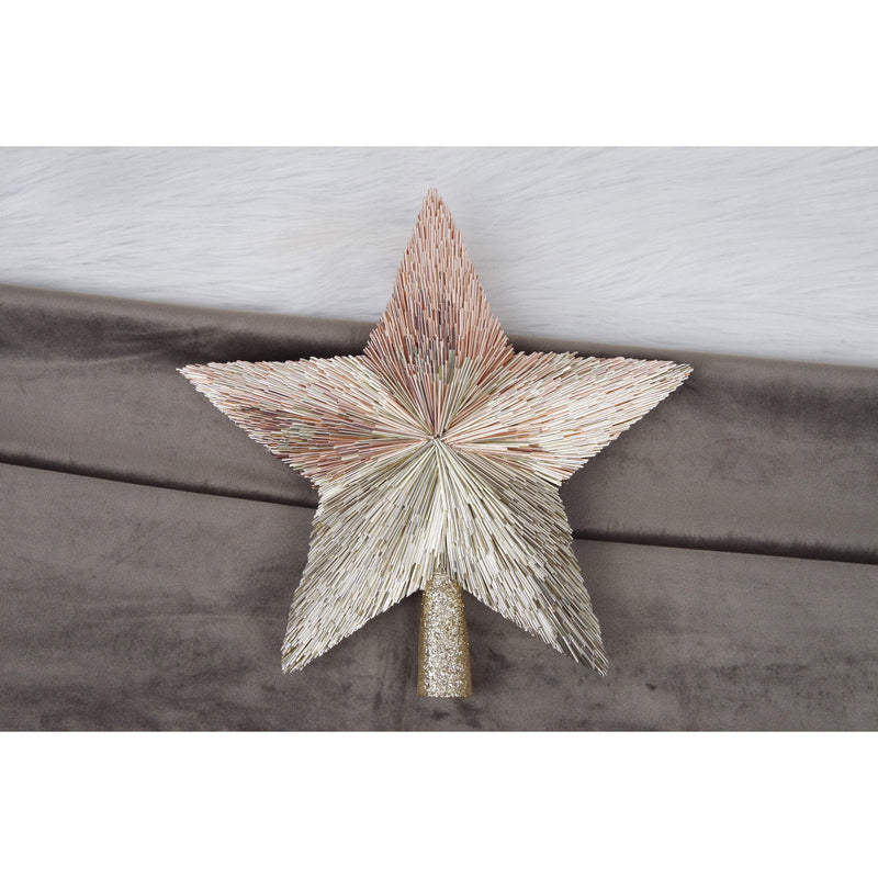 Champagne and Rose Gold Ombré Luxury Christmas Tree Star / Topper - 25cm