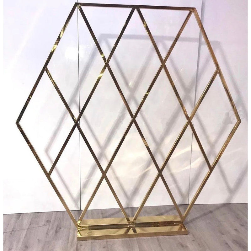 Stainless Steel Hexagonal Backdrop Stand - Gold