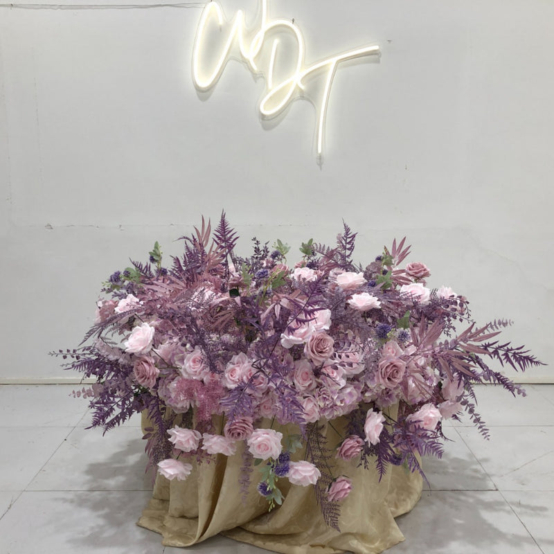 Violet Cake Table Florals