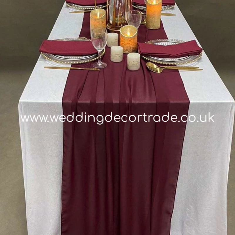 Chiffon Table Runner - Wine