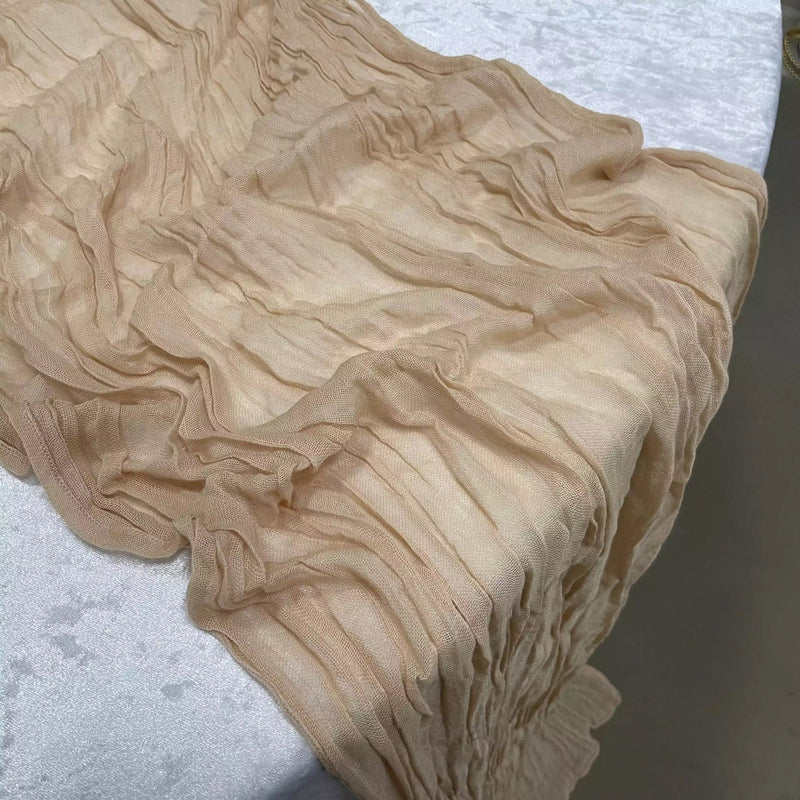 Cheesecloth Table Runner - Sand