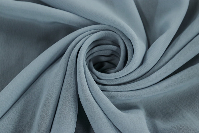 Dusty Blue Chiffon Fabric - 10m