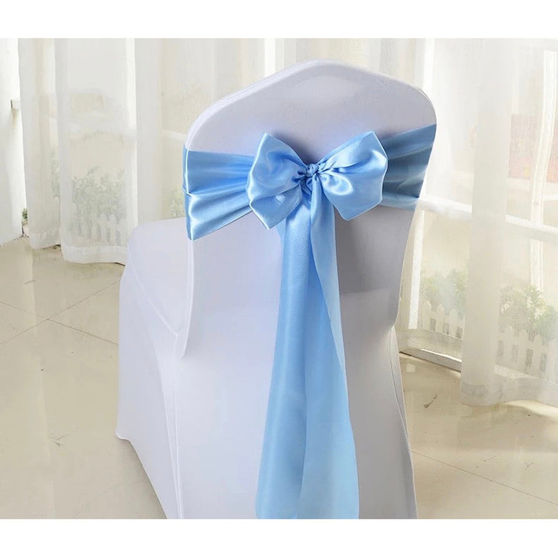 Satin Sash - Pale Blue