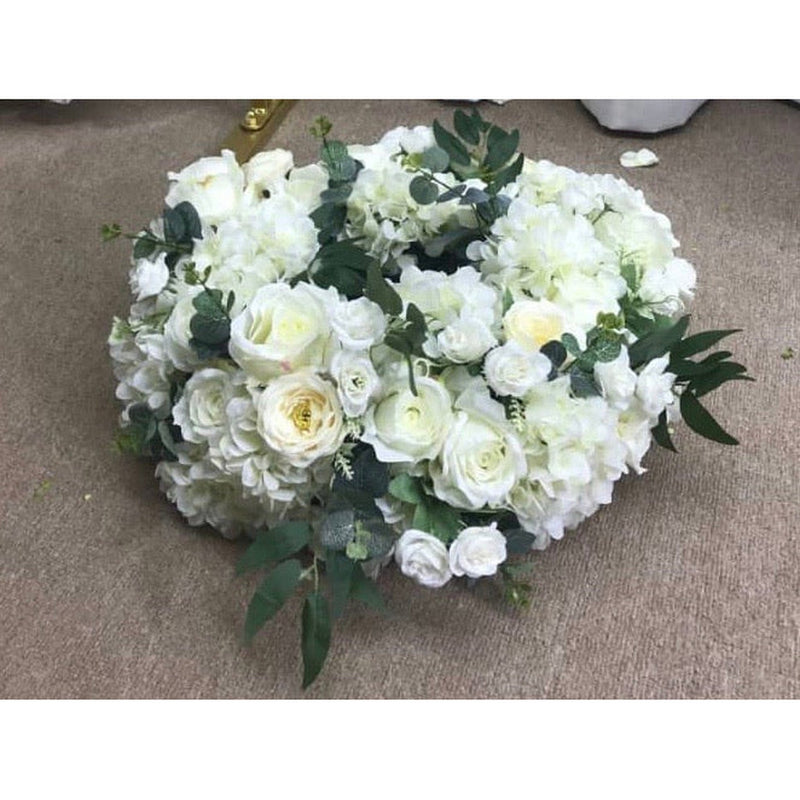 White and Green Floral Ring - 30cm